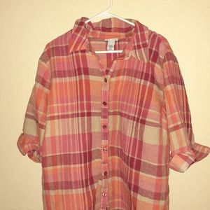 Liz and Me for Catherines Button Down Blouse